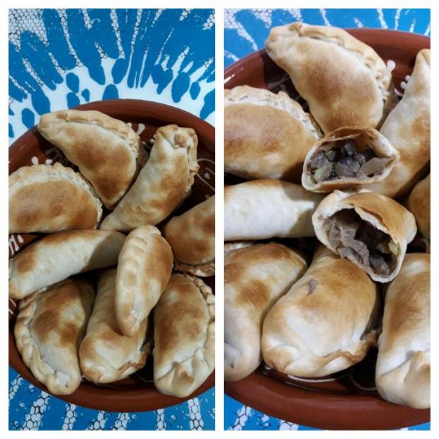 Empanadillas de verduras y foie