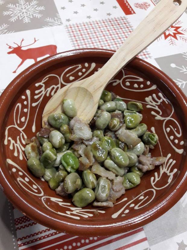 Habas con panceta
