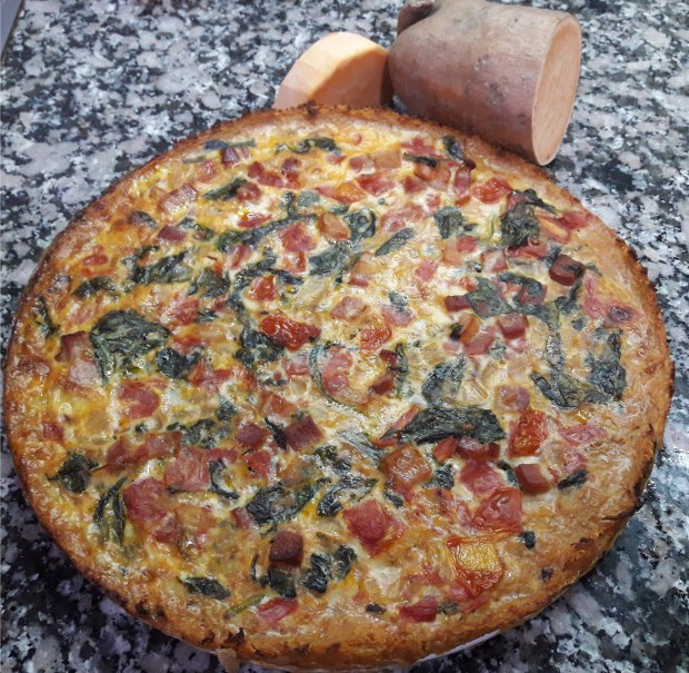 Quiche de bacon y espinacas